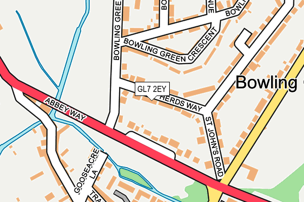 GL7 2EY map - OS OpenMap – Local (Ordnance Survey)