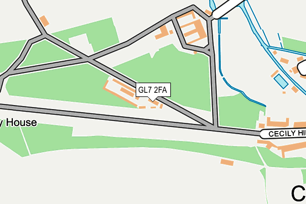 GL7 2FA map - OS OpenMap – Local (Ordnance Survey)