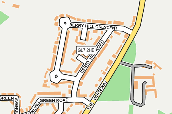 GL7 2HE map - OS OpenMap – Local (Ordnance Survey)