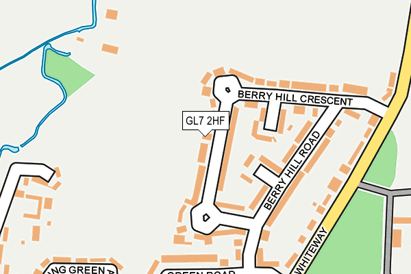 GL7 2HF map - OS OpenMap – Local (Ordnance Survey)