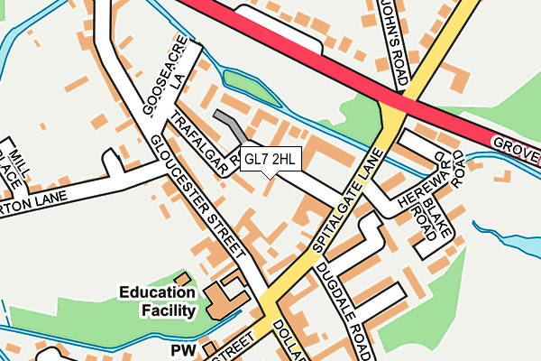 GL7 2HL map - OS OpenMap – Local (Ordnance Survey)