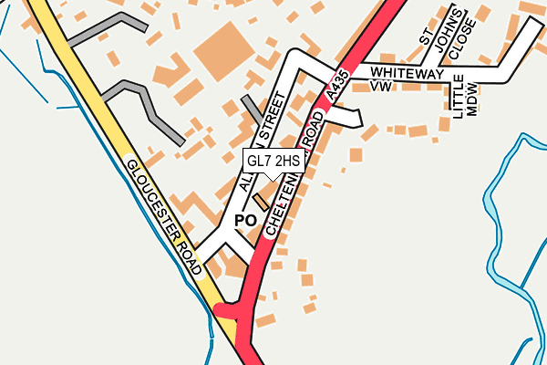 GL7 2HS map - OS OpenMap – Local (Ordnance Survey)