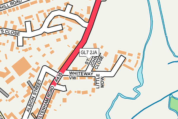 GL7 2JA map - OS OpenMap – Local (Ordnance Survey)