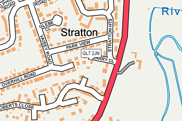 GL7 2JN map - OS OpenMap – Local (Ordnance Survey)