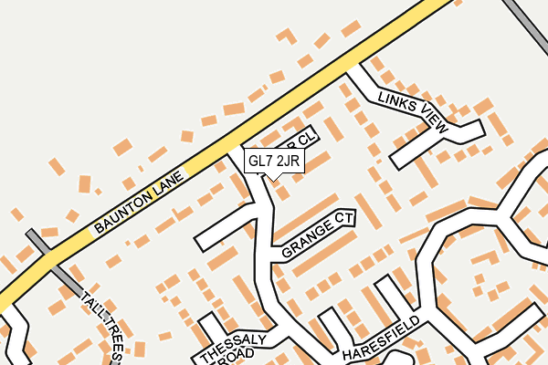 GL7 2JR map - OS OpenMap – Local (Ordnance Survey)