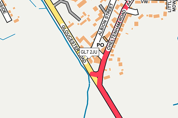 GL7 2JU map - OS OpenMap – Local (Ordnance Survey)
