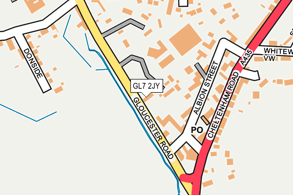 GL7 2JY map - OS OpenMap – Local (Ordnance Survey)