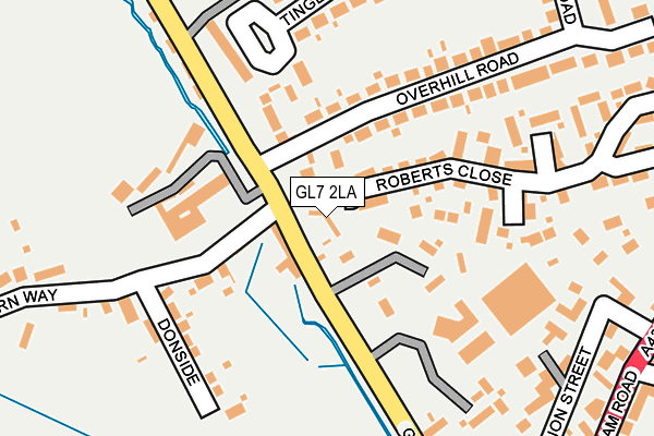 GL7 2LA map - OS OpenMap – Local (Ordnance Survey)