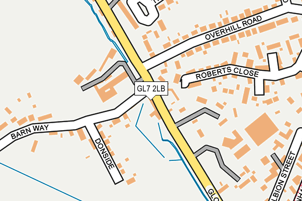 GL7 2LB map - OS OpenMap – Local (Ordnance Survey)