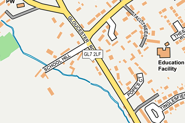 GL7 2LF map - OS OpenMap – Local (Ordnance Survey)