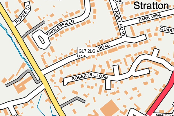 GL7 2LG map - OS OpenMap – Local (Ordnance Survey)