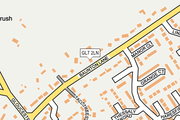 GL7 2LN map - OS OpenMap – Local (Ordnance Survey)