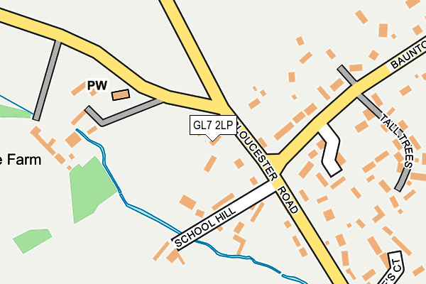 GL7 2LP map - OS OpenMap – Local (Ordnance Survey)