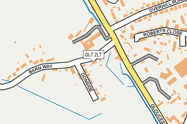 GL7 2LT map - OS OpenMap – Local (Ordnance Survey)