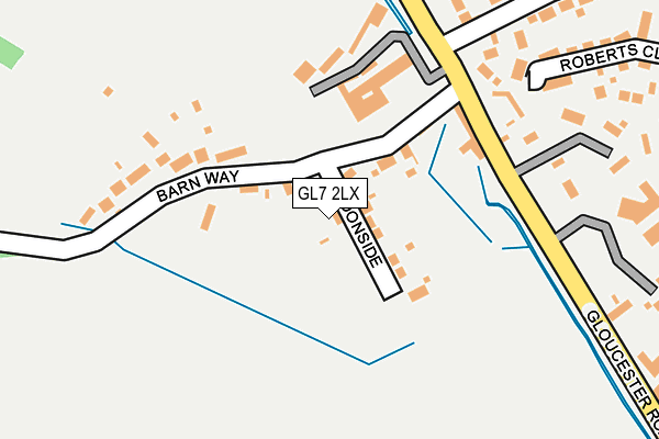 GL7 2LX map - OS OpenMap – Local (Ordnance Survey)