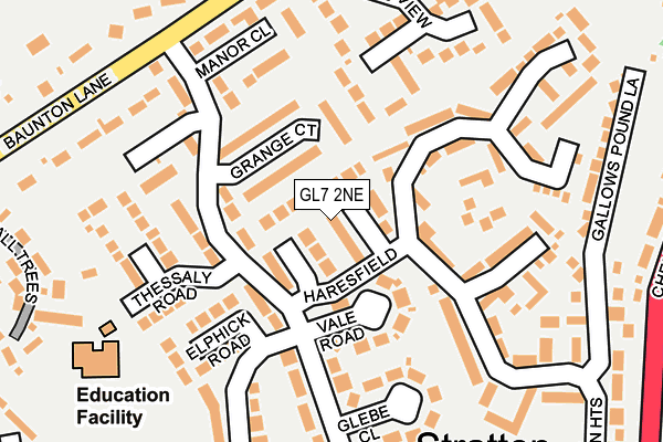 GL7 2NE map - OS OpenMap – Local (Ordnance Survey)