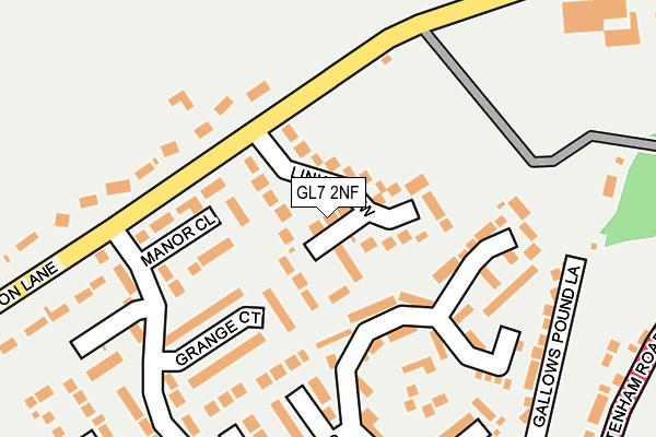 GL7 2NF map - OS OpenMap – Local (Ordnance Survey)