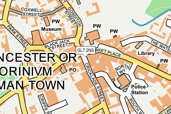GL7 2NS map - OS OpenMap – Local (Ordnance Survey)