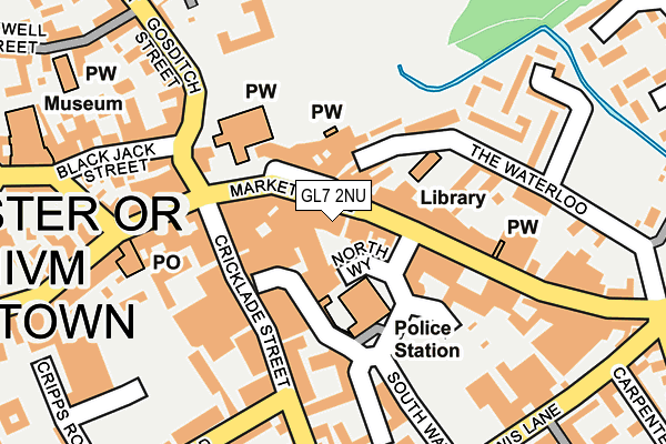 GL7 2NU map - OS OpenMap – Local (Ordnance Survey)