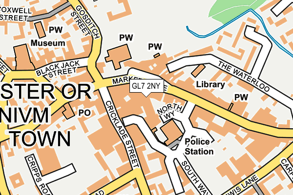 GL7 2NY map - OS OpenMap – Local (Ordnance Survey)