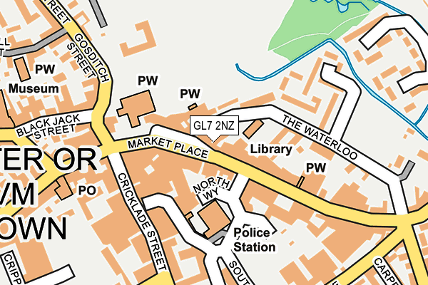 GL7 2NZ map - OS OpenMap – Local (Ordnance Survey)