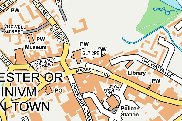 GL7 2PB map - OS OpenMap – Local (Ordnance Survey)