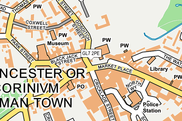 GL7 2PE map - OS OpenMap – Local (Ordnance Survey)