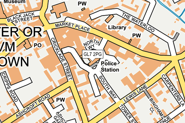 GL7 2PG map - OS OpenMap – Local (Ordnance Survey)