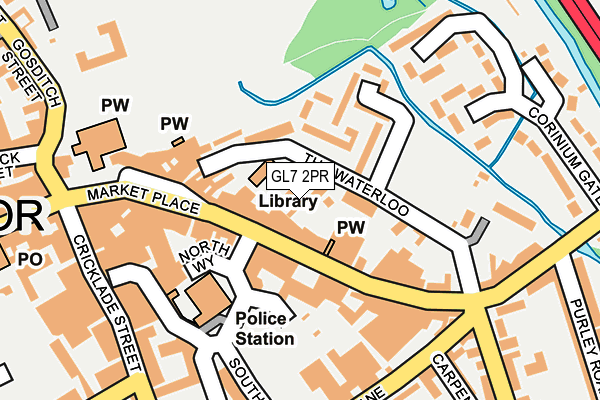 GL7 2PR map - OS OpenMap – Local (Ordnance Survey)