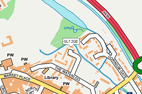 GL7 2QE map - OS OpenMap – Local (Ordnance Survey)