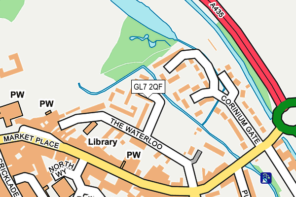 GL7 2QF map - OS OpenMap – Local (Ordnance Survey)