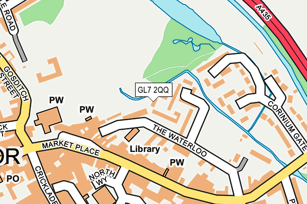 GL7 2QQ map - OS OpenMap – Local (Ordnance Survey)