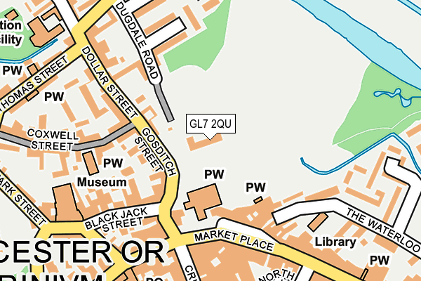 GL7 2QU map - OS OpenMap – Local (Ordnance Survey)