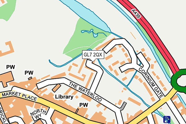 GL7 2QX map - OS OpenMap – Local (Ordnance Survey)