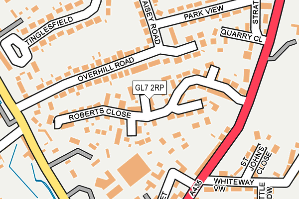 GL7 2RP map - OS OpenMap – Local (Ordnance Survey)