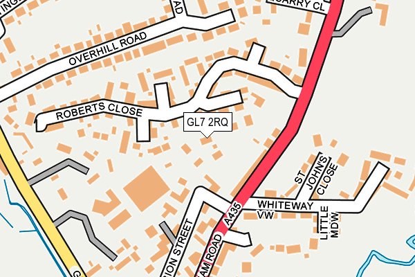 GL7 2RQ map - OS OpenMap – Local (Ordnance Survey)