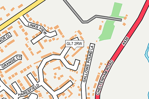 GL7 2RW map - OS OpenMap – Local (Ordnance Survey)