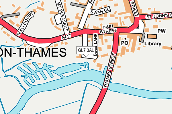 GL7 3AL map - OS OpenMap – Local (Ordnance Survey)