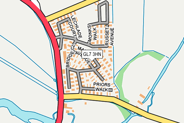 GL7 3HN map - OS OpenMap – Local (Ordnance Survey)