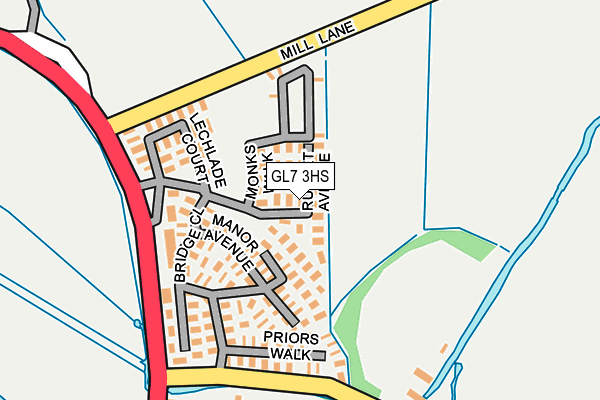 GL7 3HS map - OS OpenMap – Local (Ordnance Survey)