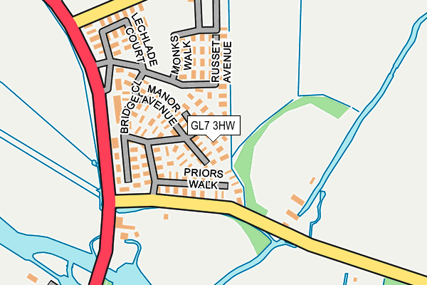 GL7 3HW map - OS OpenMap – Local (Ordnance Survey)