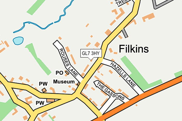 GL7 3HY map - OS OpenMap – Local (Ordnance Survey)