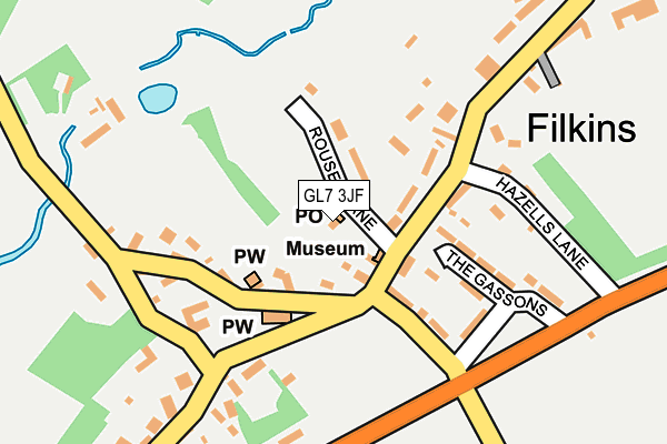 GL7 3JF map - OS OpenMap – Local (Ordnance Survey)