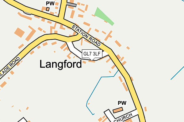 GL7 3LF map - OS OpenMap – Local (Ordnance Survey)