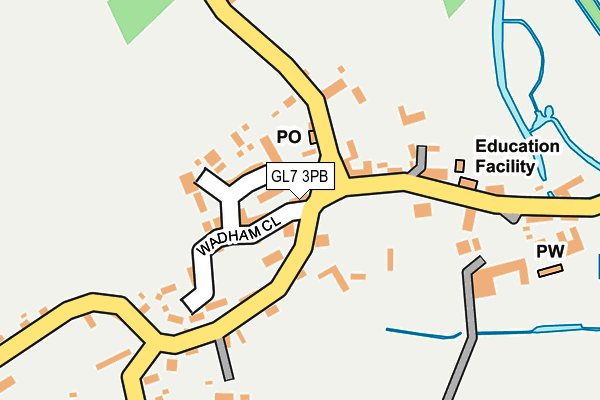 GL7 3PB map - OS OpenMap – Local (Ordnance Survey)