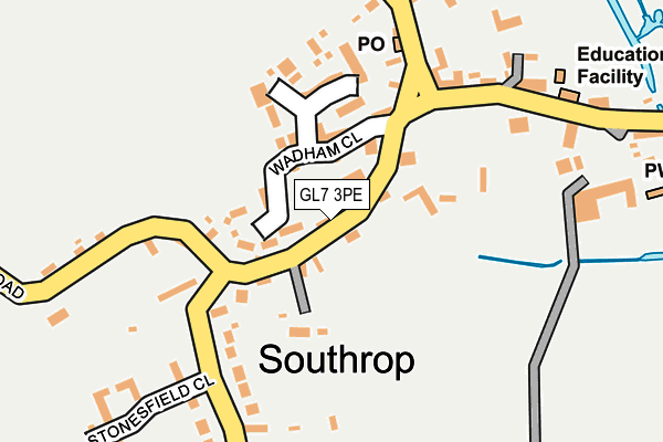 GL7 3PE map - OS OpenMap – Local (Ordnance Survey)