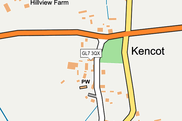 GL7 3QX map - OS OpenMap – Local (Ordnance Survey)