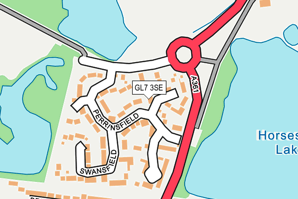 GL7 3SE map - OS OpenMap – Local (Ordnance Survey)