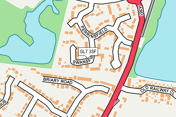 GL7 3SF map - OS OpenMap – Local (Ordnance Survey)