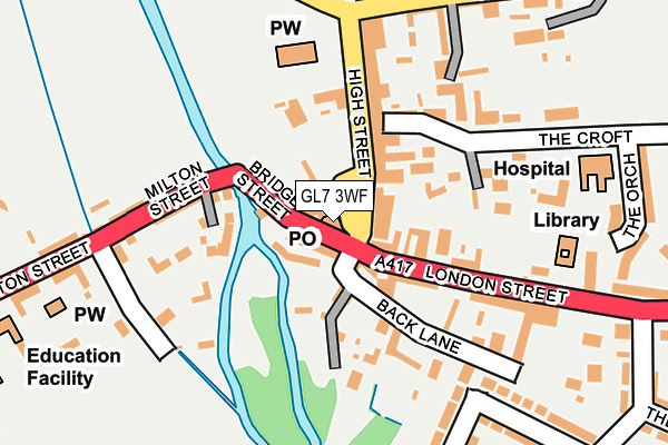 GL7 3WF map - OS OpenMap – Local (Ordnance Survey)